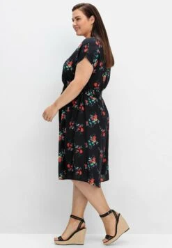 Sheego Vestito Estivo - Schwarz Gemustert -Sheego Negozio a45c1414fa8349da93cbc7b3c75aa84f