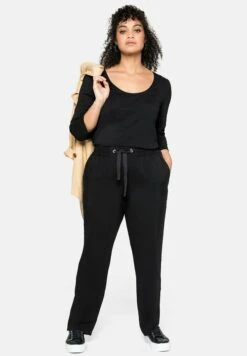 Sheego Pantaloni SportiviSchwarz Donna Pantaloni SHI21A095-Q11 -Sheego Negozio a4ec1f07ebad46fe92ed583f64a142d6