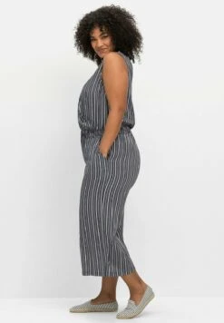 Sheego StrandTuta JumpsuitMarine Gestreift Donna Tute Jumpsuit SHI21T00Q-T11 -Sheego Negozio a651fb81386e4474832ddd5c5b1934cd