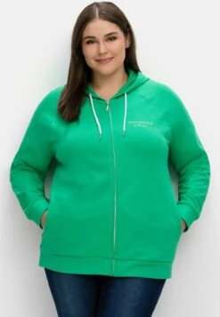 Sheego Felpa Con ZipBlattgrün Donna Felpe SHI21J067-M11