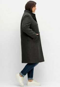 Sheego Cappotto ClassicoAnthrazit Meliert Donna Cappotti SHI21U06P-Q11 -Sheego Negozio ac59054d581c4c558e47f5a0f9a3d5b3