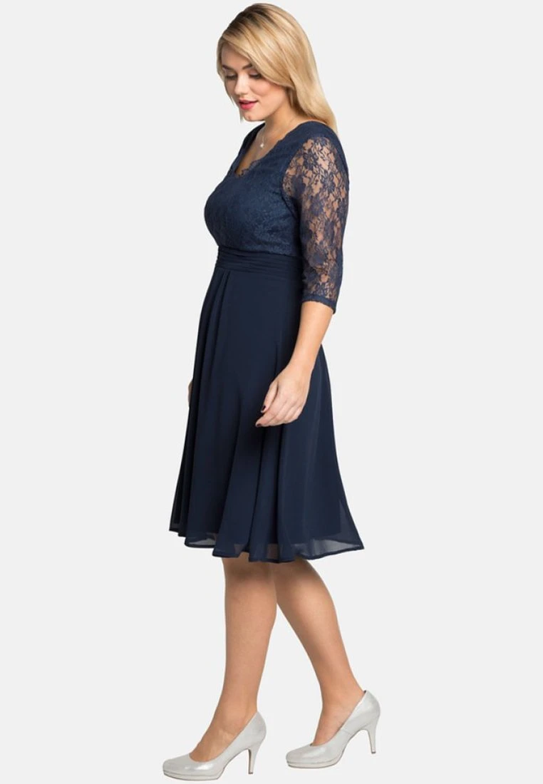 Sheego KleidVestito EleganteMarine Donna Vestiti SHI21C03I-K11 4 Sheego KleidVestito EleganteMarine Donna Vestiti SHI21C03I-K11 - immagine 2