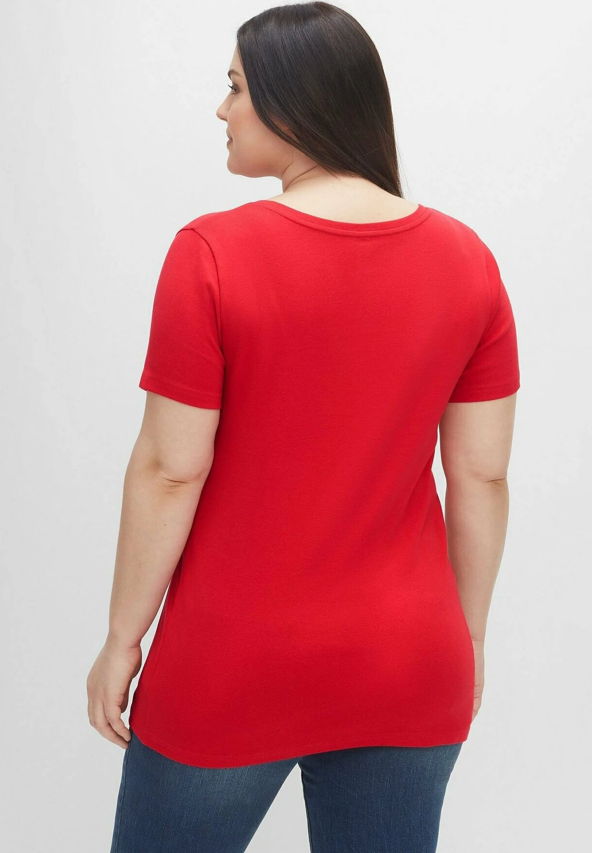 Sheego 2 PackT-Shirt BasicSchwarz/Mohnrot Donna T-shirt E Top SHI21D0PO-Q11 4 Sheego 2 PackT-Shirt BasicSchwarz/Mohnrot Donna T-shirt E Top SHI21D0PO-Q11 - immagine 3