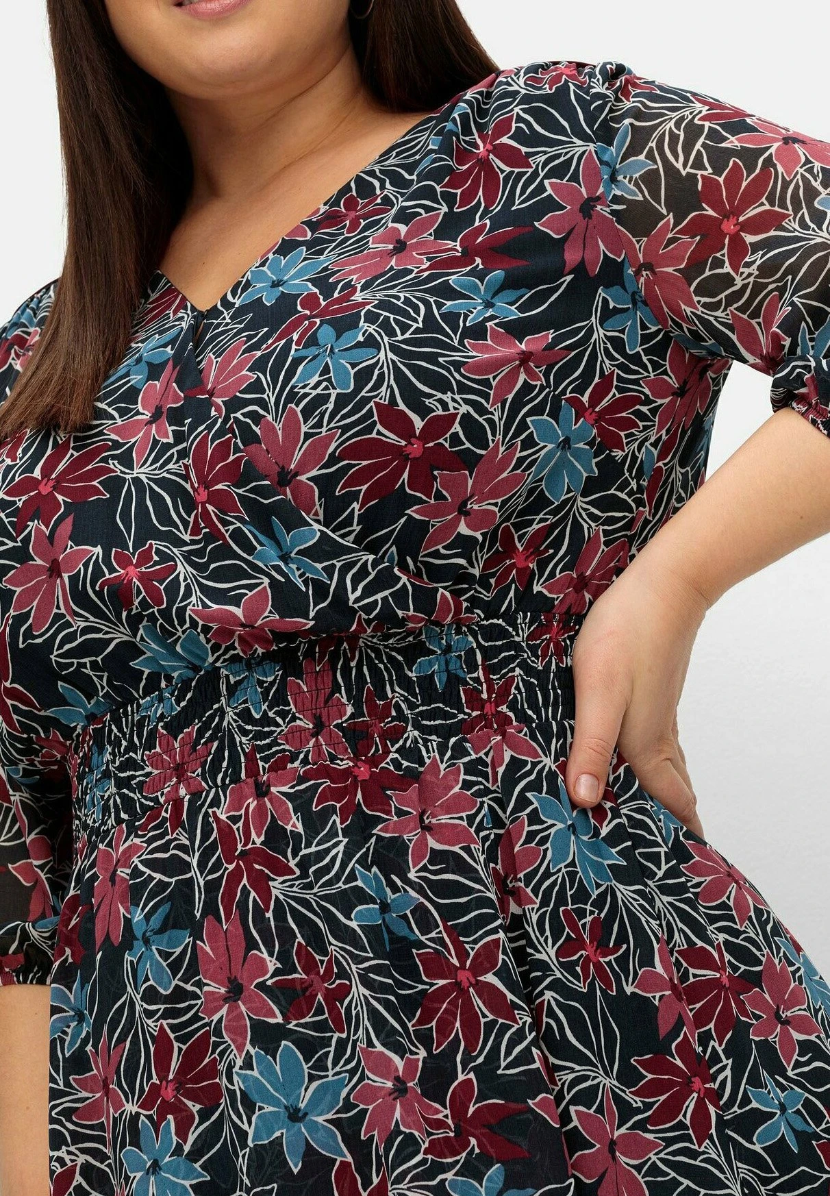 Sheego Vestito EstivoNachtblau Gemustert Donna Vestiti SHI21C0UI-K11 5 Sheego Vestito EstivoNachtblau Gemustert Donna Vestiti SHI21C0UI-K11 - immagine 3