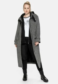 Sheego Cappotto ClassicoBlack/ White Donna Cappotti SHI21U049-S11