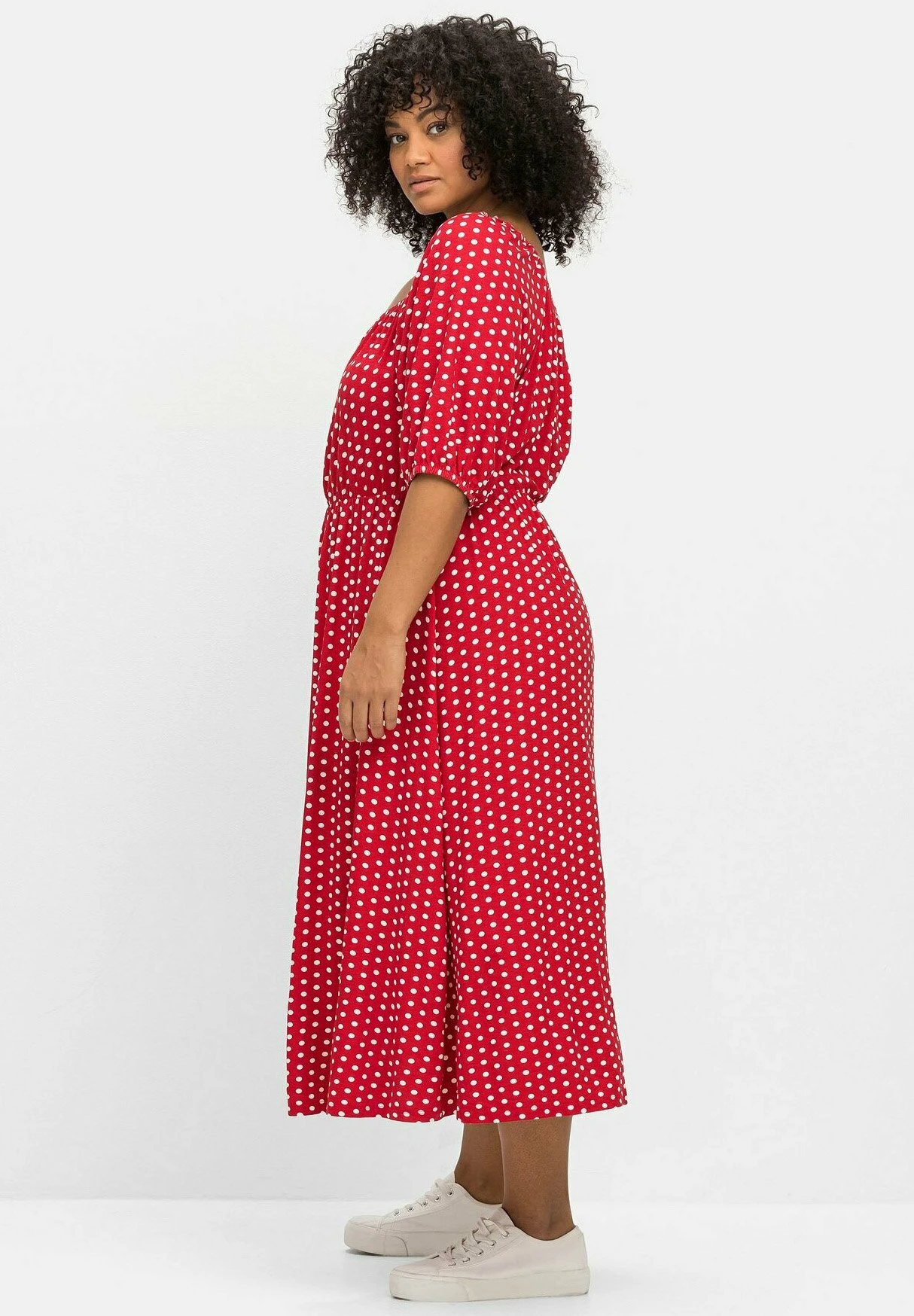 Sheego Vestito Di Maglina - Rot Gemustert 6 Sheego Vestito Di Maglina - Rot Gemustert - immagine 4