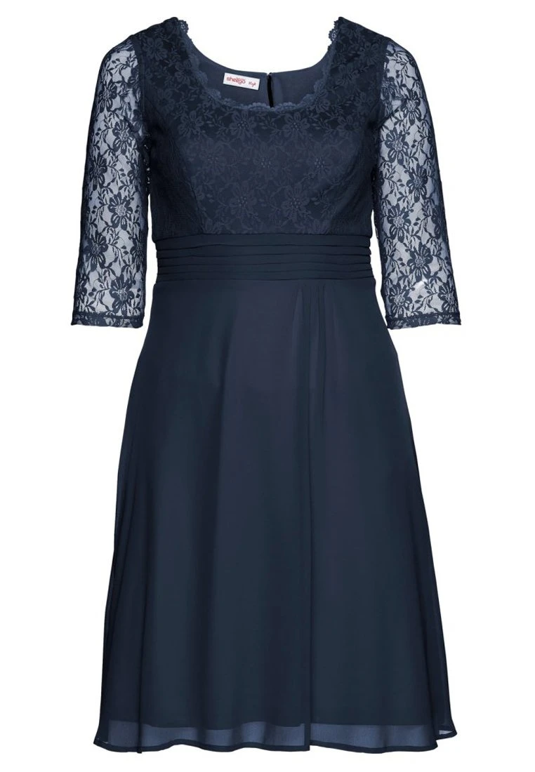 Sheego KleidVestito EleganteMarine Donna Vestiti SHI21C03I-K11 7 Sheego KleidVestito EleganteMarine Donna Vestiti SHI21C03I-K11 - immagine 5