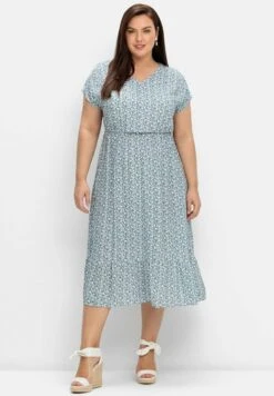 Sheego Vestito EstivoWeiß/Gemustert Donna Vestiti SHI21C0I0-A11