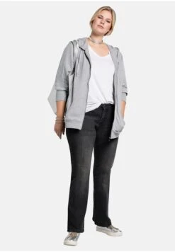 Sheego Jeans A Zampa - Black Denim -Sheego Negozio d0419f23f0f64d05bee3a721f3b544ef