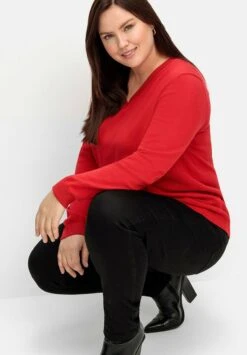 Sheego MaglioneMohnrot Donna Maglieria SHI21I03W-G11 -Sheego Negozio d0b11cad3a09426f81b266ddbeadf67e