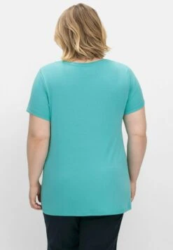 Sheego T-Shirt Basic - Aqua -Sheego Negozio d391c8a0d792455db19cf8cd8d337229