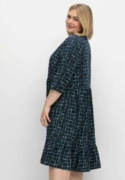 Sheego Abito A CamiciaNachtblau Gemustert Donna Vestiti SHI21C0U4-K11 -Sheego Negozio dbea785aaca247ee8443fbae3ae4b12a