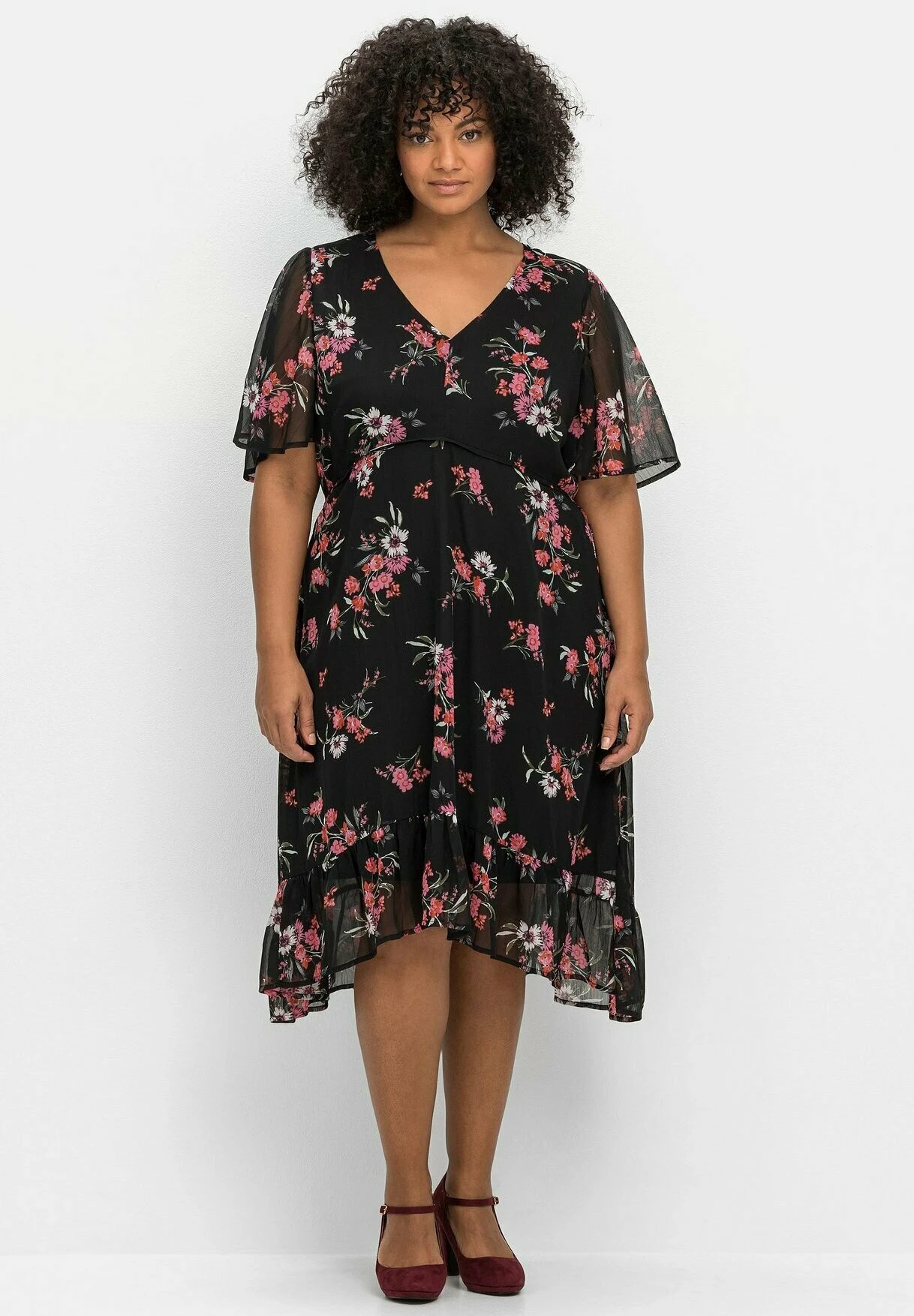 Sheego Vestito EstivoSchwarz Gemustert Donna Vestiti SHI21C0QY-Q11 3 Sheego Vestito EstivoSchwarz Gemustert Donna Vestiti SHI21C0QY-Q11