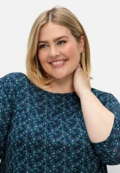 Sheego Vestito Di MaglinaNachtblau Gemustert Donna Vestiti SHI21C0U6-K11 -Sheego Negozio e4a066219aec4cc4b44ea151453999f9