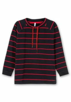 Sheego GestreiftesFelpaSchwarz Rot Donna Felpe SHI21J078-G11 11 Sheego GestreiftesFelpaSchwarz Rot Donna Felpe SHI21J078-G11 -Sheego Negozio e622efb60a6d4f589ac92480c83f496f