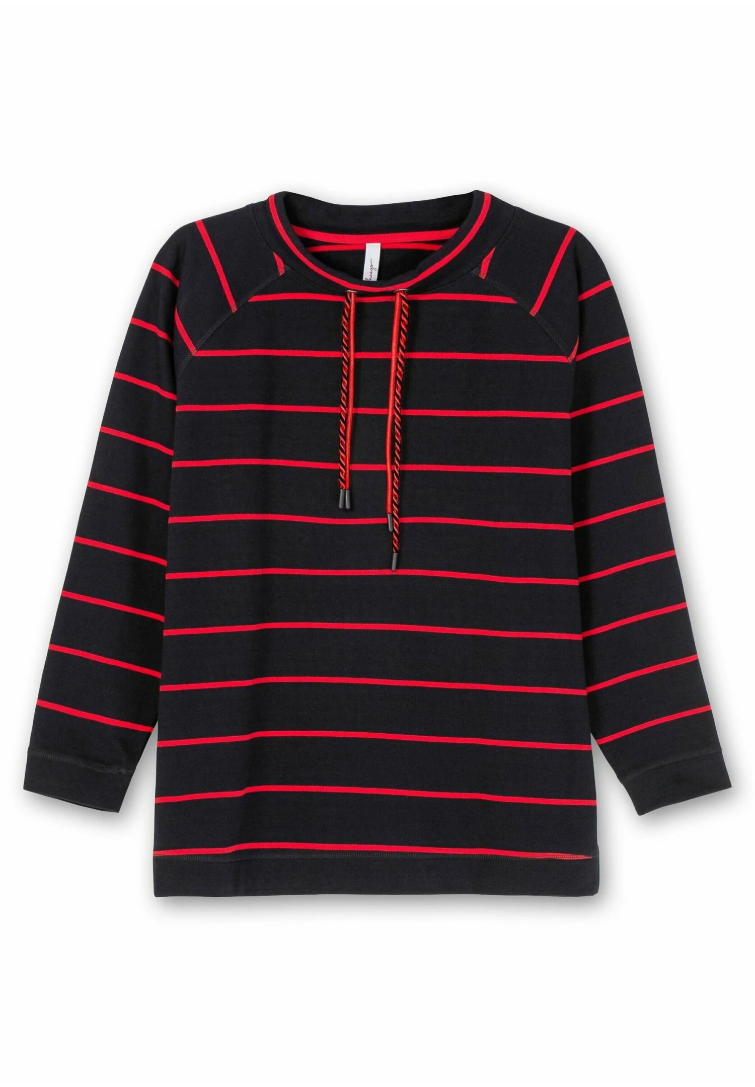 Sheego GestreiftesFelpaSchwarz Rot Donna Felpe SHI21J078-G11 7 Sheego GestreiftesFelpaSchwarz Rot Donna Felpe SHI21J078-G11 - immagine 5