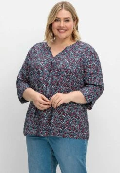 Sheego TunicaNachtblau Gemustert Donna Camicie E Bluse SHI21E0UK-K11