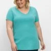 Sheego T-Shirt Basic - Aqua -Sheego Negozio e844137e73e74cc5aab3c4c648a3668b