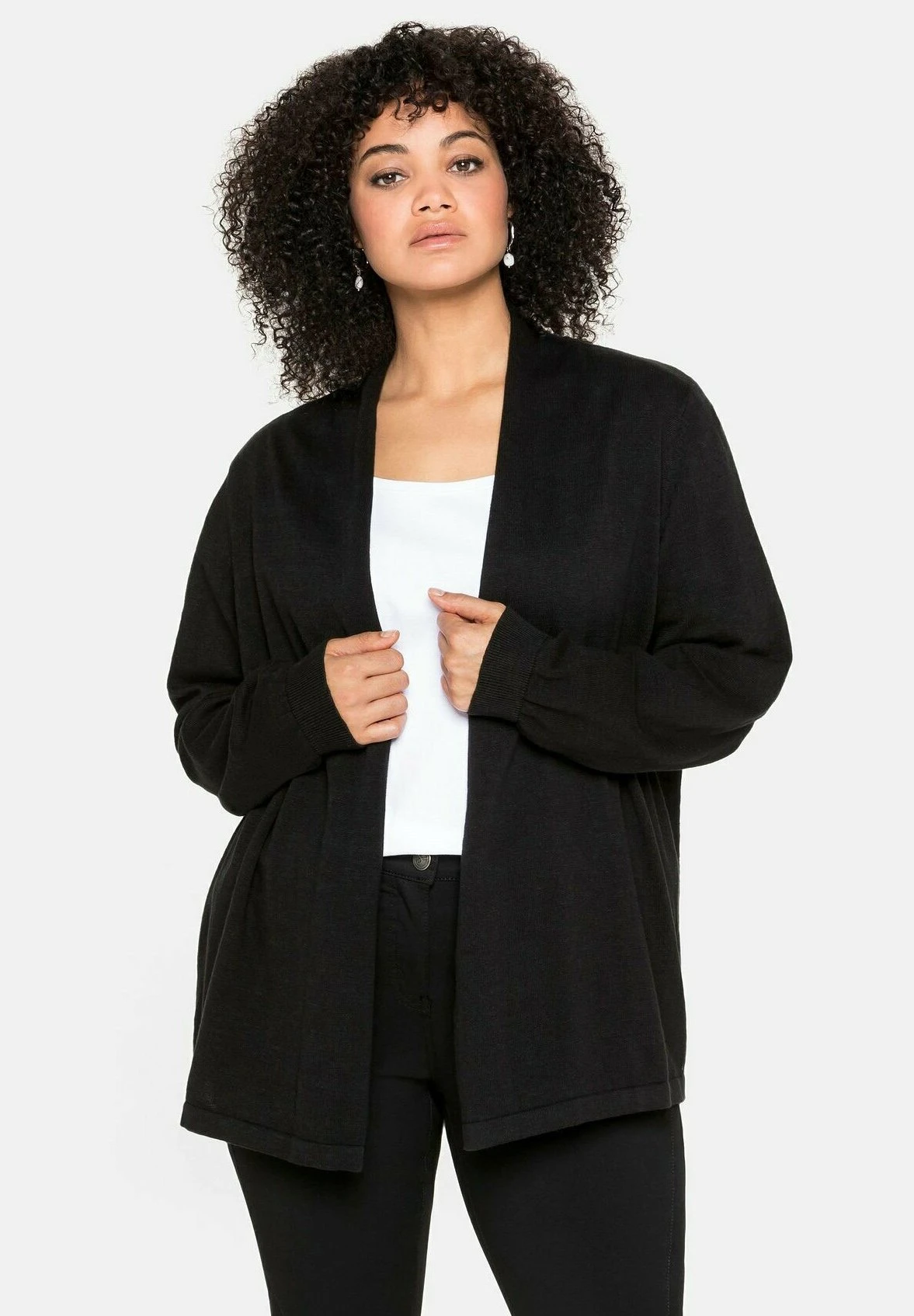 Sheego CardiganSchwarz Donna Maglieria SHI21I07A-Q11 2 Sheego CardiganSchwarz Donna Maglieria SHI21I07A-Q11