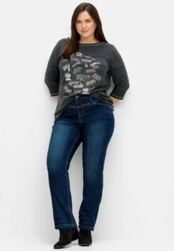 Sheego Gerade Jeans A SigarettaDark Blue Denim Donna Jeans SHI21N0BC-K11 -Sheego Negozio ee8d662808fb470a93745f9194213f6e