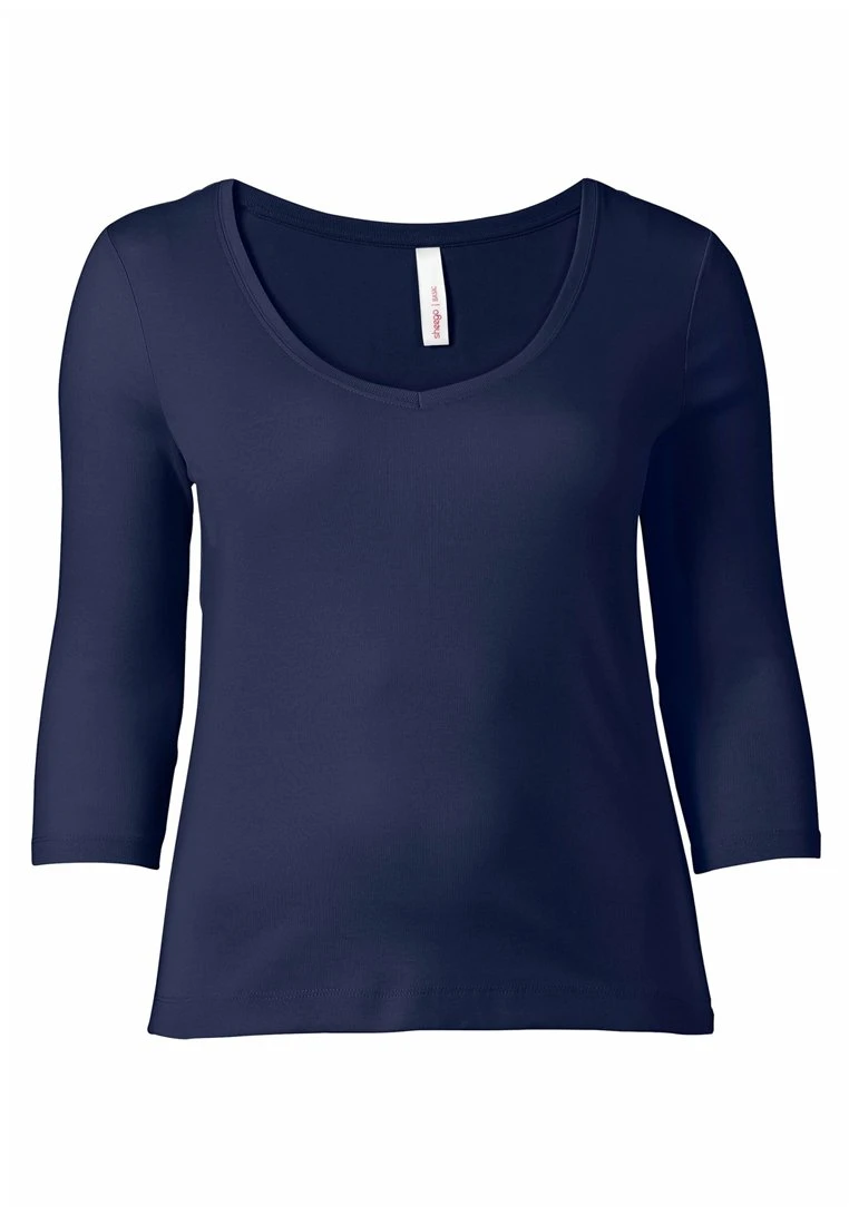 Sheego Maglietta A Manica LungaMarine Donna T-shirt E Top SHI21D069-K11 6 Sheego Maglietta A Manica LungaMarine Donna T-shirt E Top SHI21D069-K11 - immagine 4