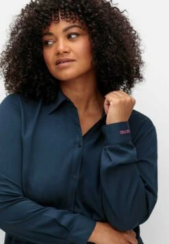 Sheego TwillCamiciaNachtblau Donna Camicie E Bluse SHI21E0UJ-K11 -Sheego Negozio f71e37860bff41129c9076ed3299fe28