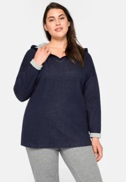 Sheego Felpa Con CappuccioMarine Donna Felpe SHI21J02G-K11