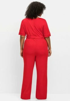 Sheego Tuta JumpsuitRot Donna Tute Jumpsuit SHI21T00R-G11 -Sheego Negozio fc902687bb9e45dc934614247c90f585