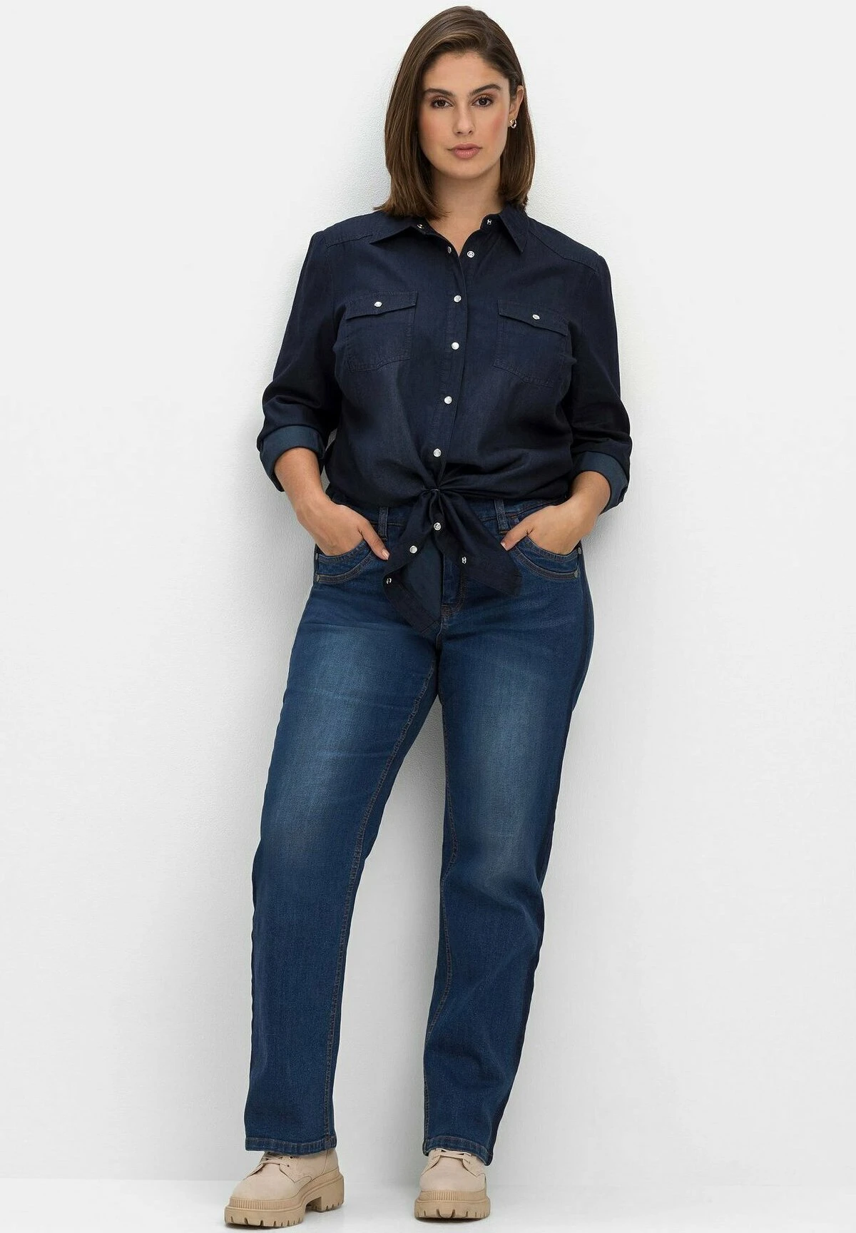 Sheego Jeans A SigarettaBlue Denim Donna Jeans SHI21N0AP-K11 4 Sheego Jeans A SigarettaBlue Denim Donna Jeans SHI21N0AP-K11 - immagine 2