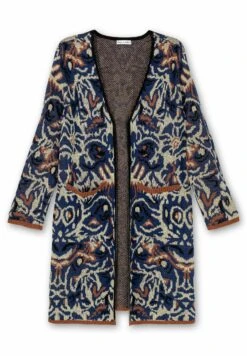 Sheego Offener- Cappotto Classico - Nachtblau Gemustert -Sheego Negozio ff520569cf7444af85c8fce3402b3bd4